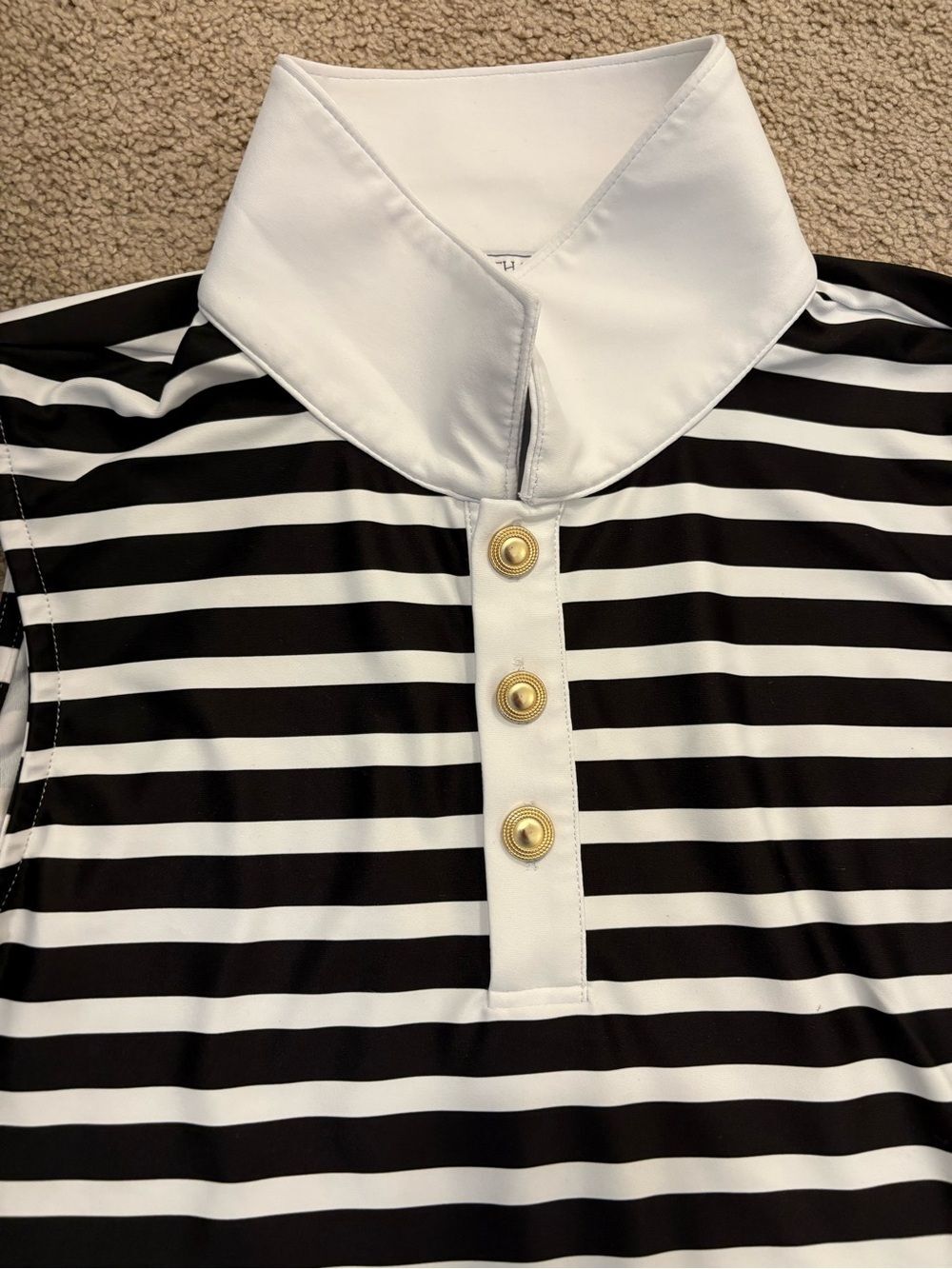 Smith & Quinn Alice Stripe Sleeveless Polo Athletic Tank Top Womens Size Medium - Picture 4 of 9